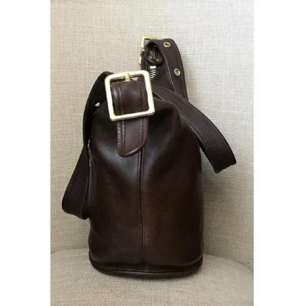 COACH Vintage Helen's Legacy Brown Leather Bucket Bag Purse 9953